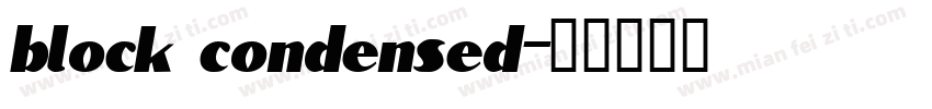 block condensed字体转换